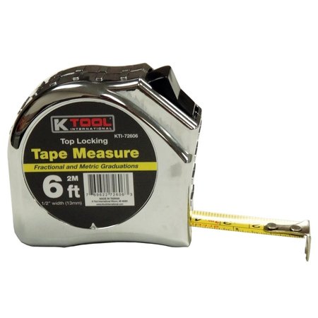 K-TOOL INTERNATIONAL Tape Measure 1/2"X 6', 2M KTI72606